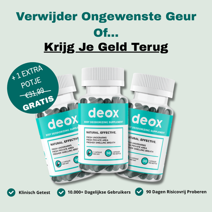 Deox - Neutraliseert Geur van Binnenuit